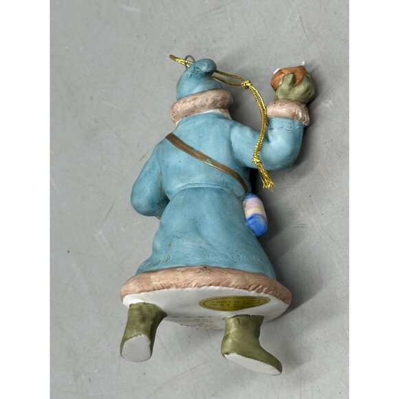 1986 Jb & R Inc Santa Claus Figurine Ornament Made In Korea bird 4" blue READ - Picture 3 of 8